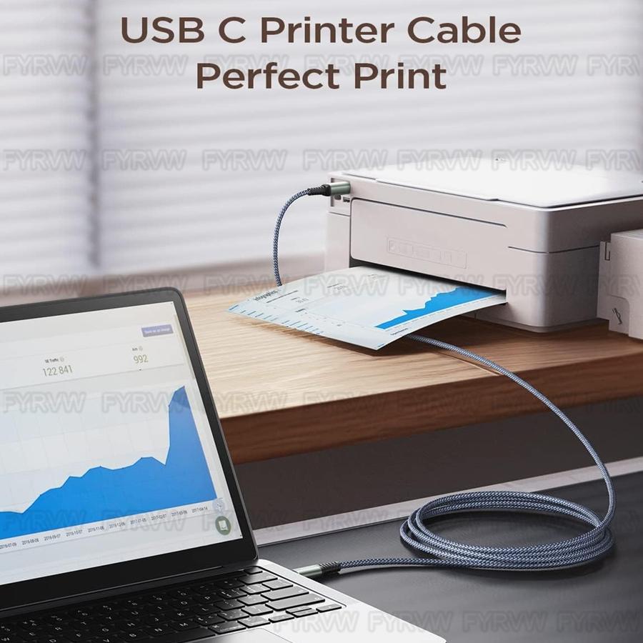 USB C Printer Cable USB B To USB C Printer Cable USB2.0 Printer Cord for MacBook Pro USB C MIDI Casio Digital Piano MIDI Cable
