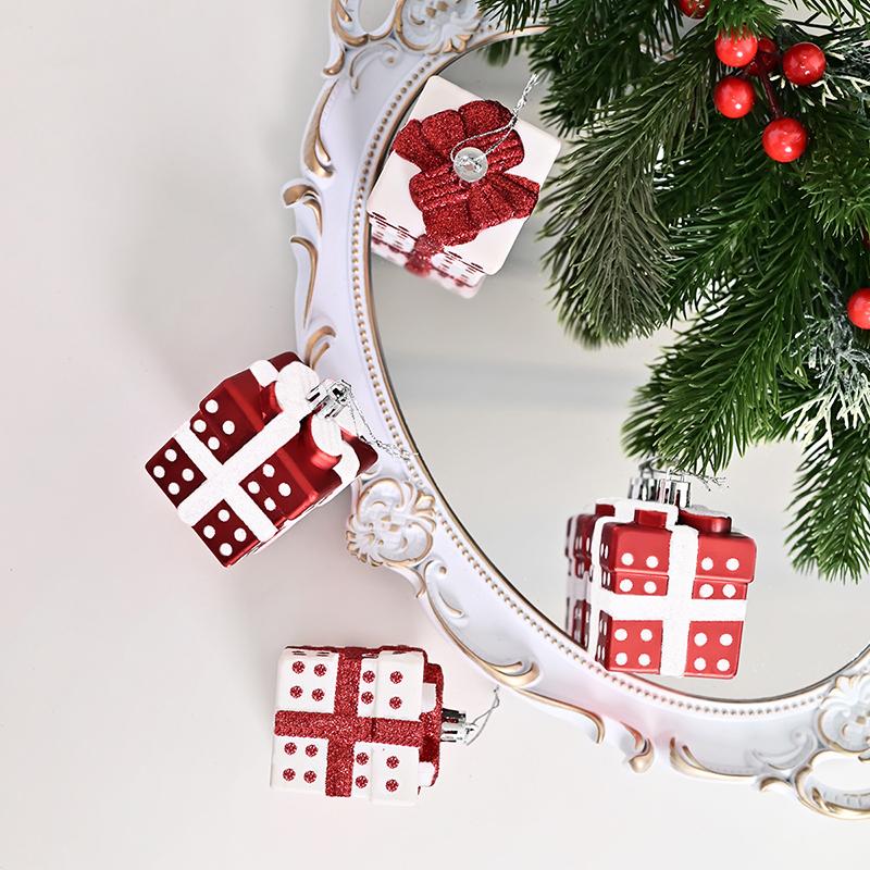 6PCS Spirals Christmas Tree Baubles Colorful Spirals Candy Cane Christmas Tree Hangings For Festival