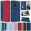 Für HMD Pulse Pro Hülle Magnetische Klapphülle für Coque HMD Pulse Pro Pulse+ Plus Handyhülle Mode Color Block Leder Funda