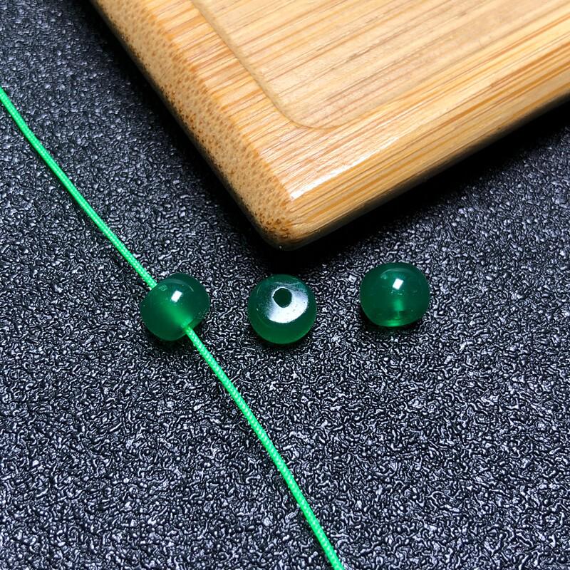 Green Agate Spacer Beads for DIY Accessories, Complementary Small Beads, Agate Loose Pieces, Spacer Pads for Hand String Crafts