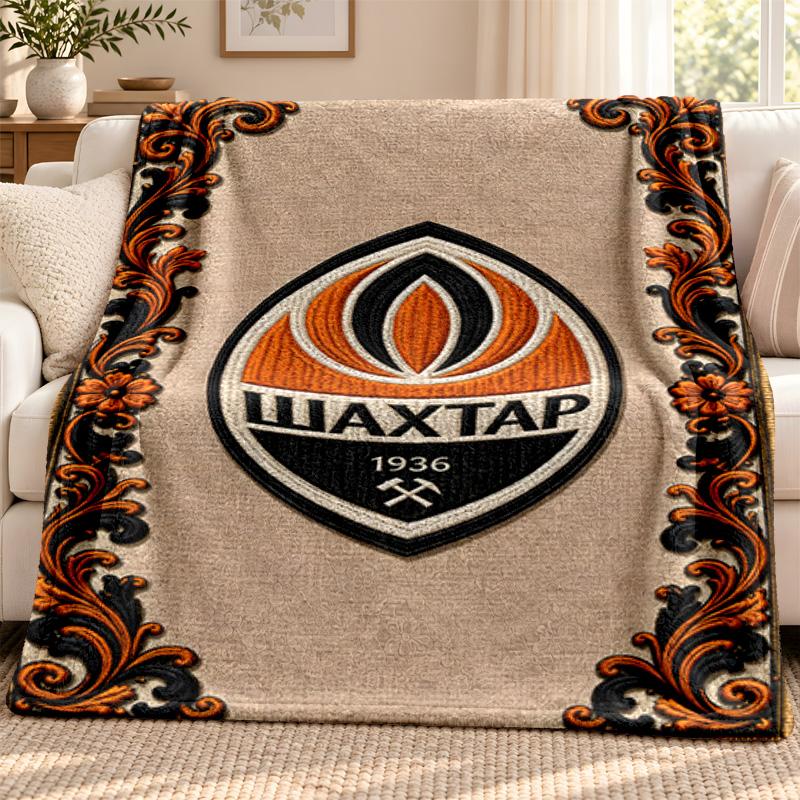 FC Shakhtar Donetsk blanket Flannel Blanket Soft Cozy Plush Throw for Sofa Bed Lightweight Home Decoration Outdoor camping