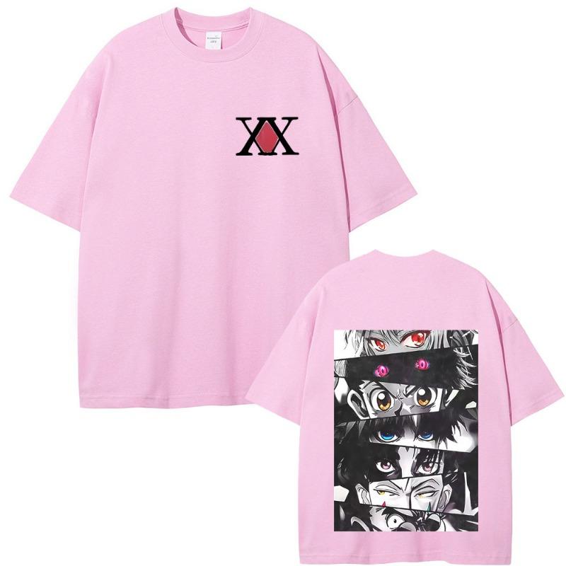 Anime Hunter X Hunter Eyes Graphic T-shirt Men Women Soft Cotton T Shirts Male Fashion Manga Oversized Streetwear