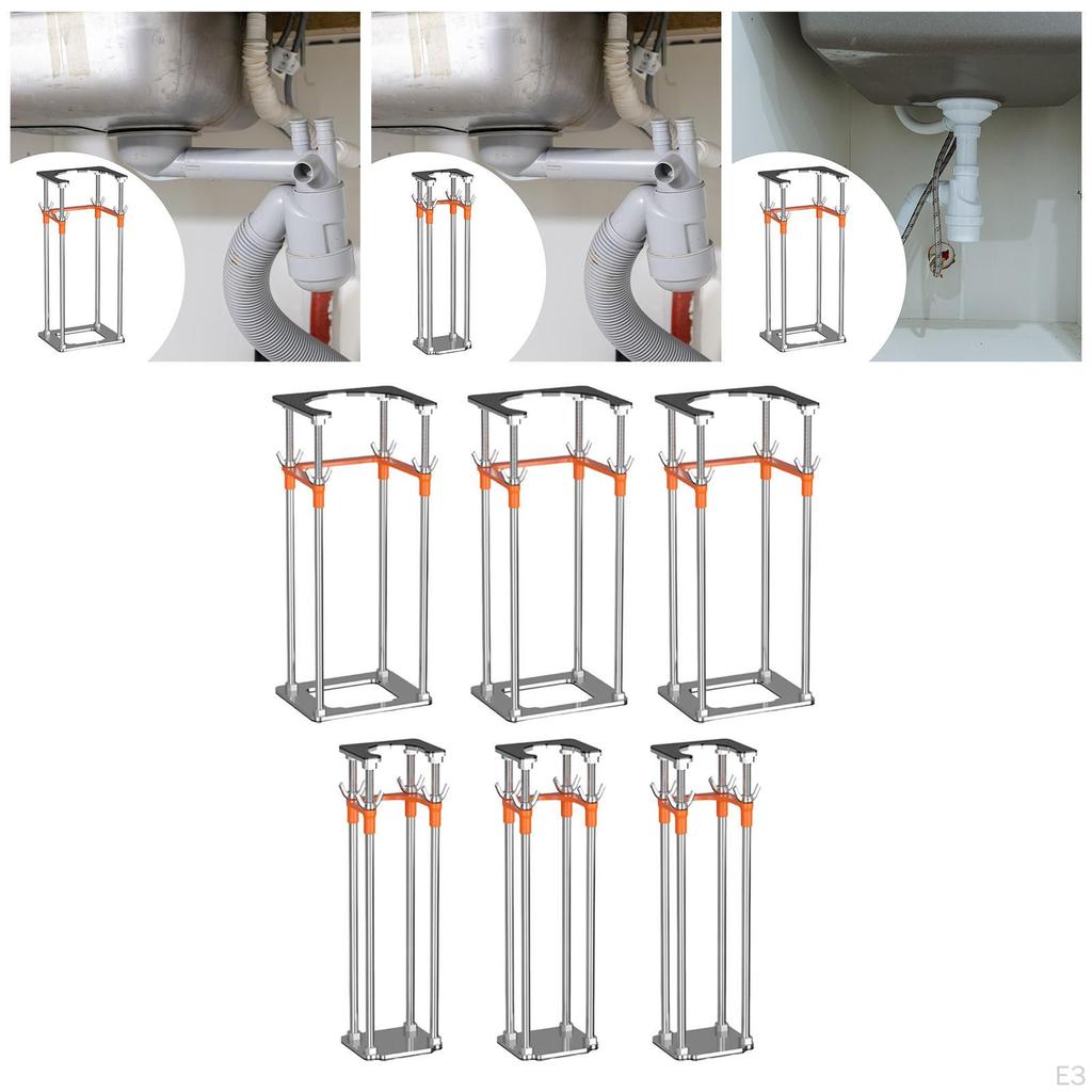 And Versatile Mounting Brackets for Built-in Sinks, Easy to Install, Made of Steel, Kitchen