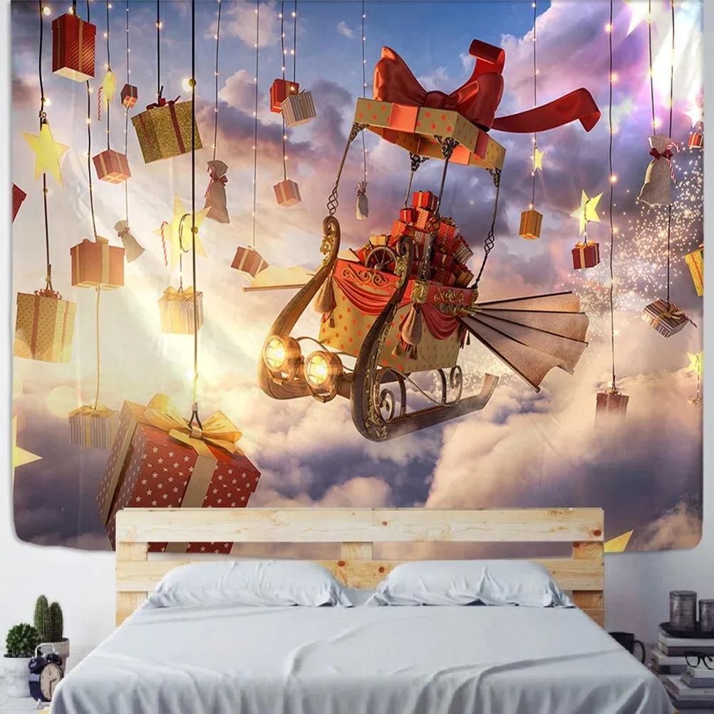 Christmas Tree Snowman Decorative Tapestry Home Living Room Bedroom Wall Decoration