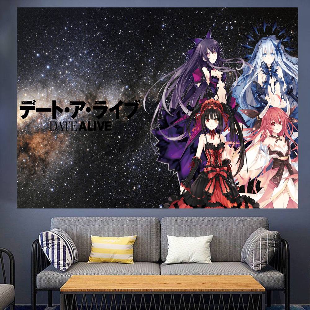 1pc Tokisaki Kurumi Anime Date A Live Banner Background Super Scene Decoration Banner Backdrop Baby Shower