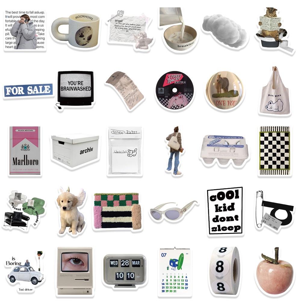 Ins Cartoon Stickers 57 Cute Waterproof Diy Decorations For Cups Headphones Phone Cases