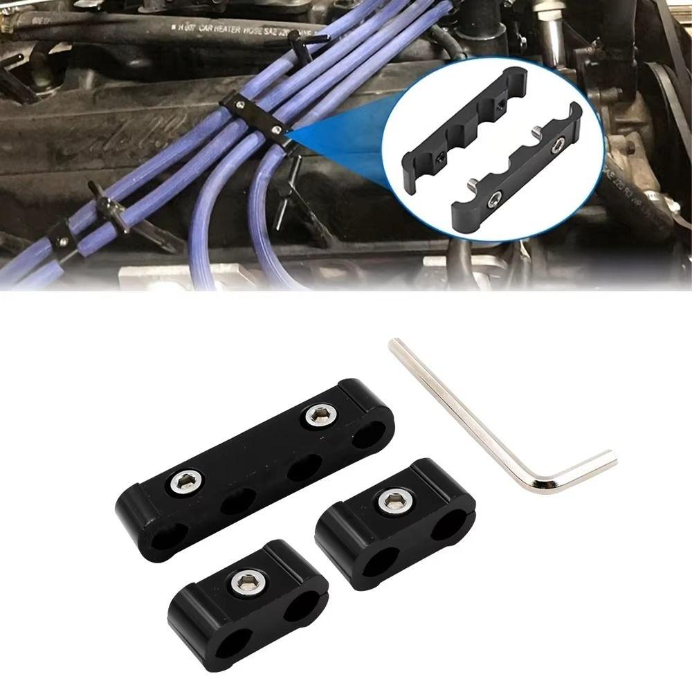 3pcs Cable Management Spark Plug Wire Dividers Aluminum Wire Separator Engine Modification