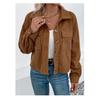 Women Vintage Casual Corduroy Jacket Fall Winter Outerwear