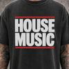 EDM House Music tričko s minerálním praním | Těžké oversized tričko | Vintage Streetwear