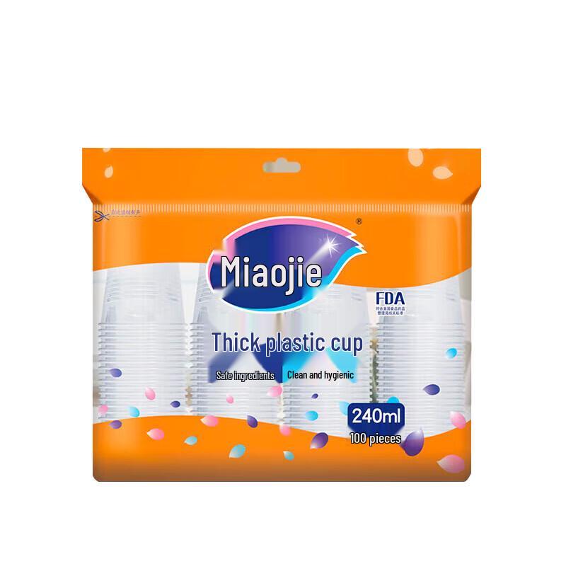 Miaojie Thick Disposable Plastic Cups