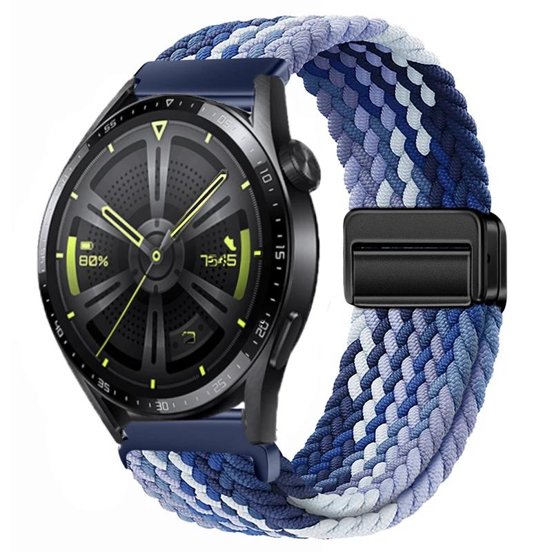 22mm 20mm Nylon Braided Strap For Huawei Watch 4/3/GT4-3 Samsung Watch 6/5/4/3 Fabric Bracelet Wristband Amazfit GTR 4/GTS4 Belt