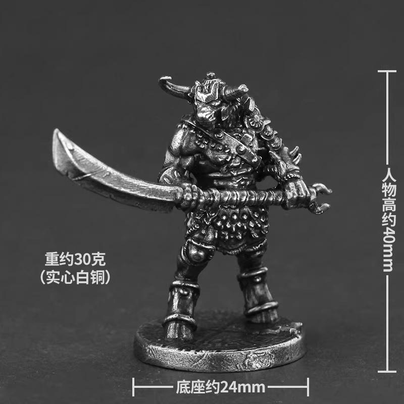 Ancient Greek Minotaur Metal Miniature, Tabletop RPG Game Soldier Model, Collectible Mythology Statue Desktop Decor Gift for Men