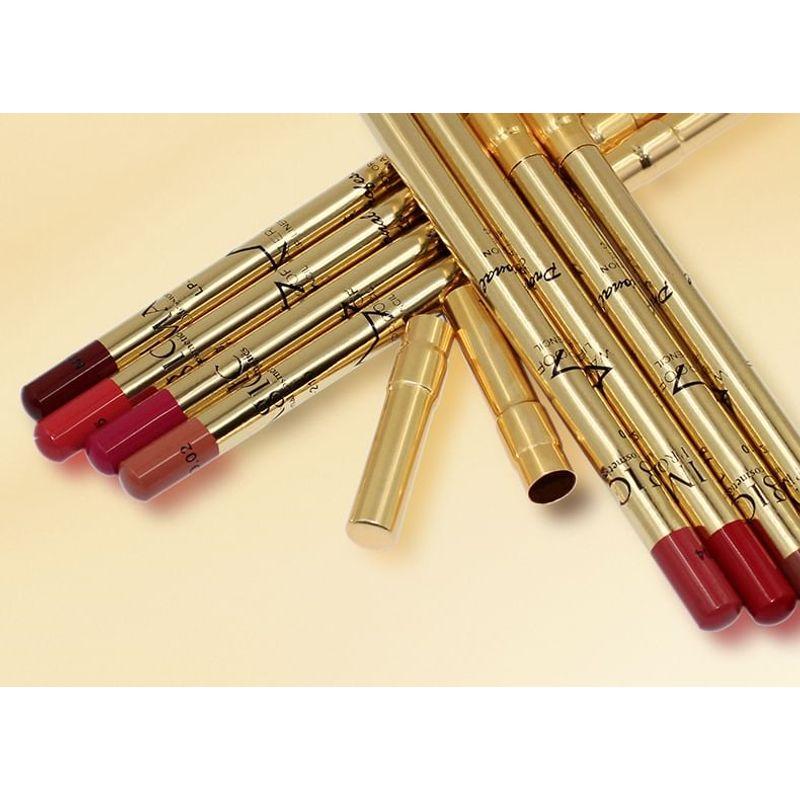 IMAGIC - Kit Matite Labbra Contorno Dorate Setose 8 Colori