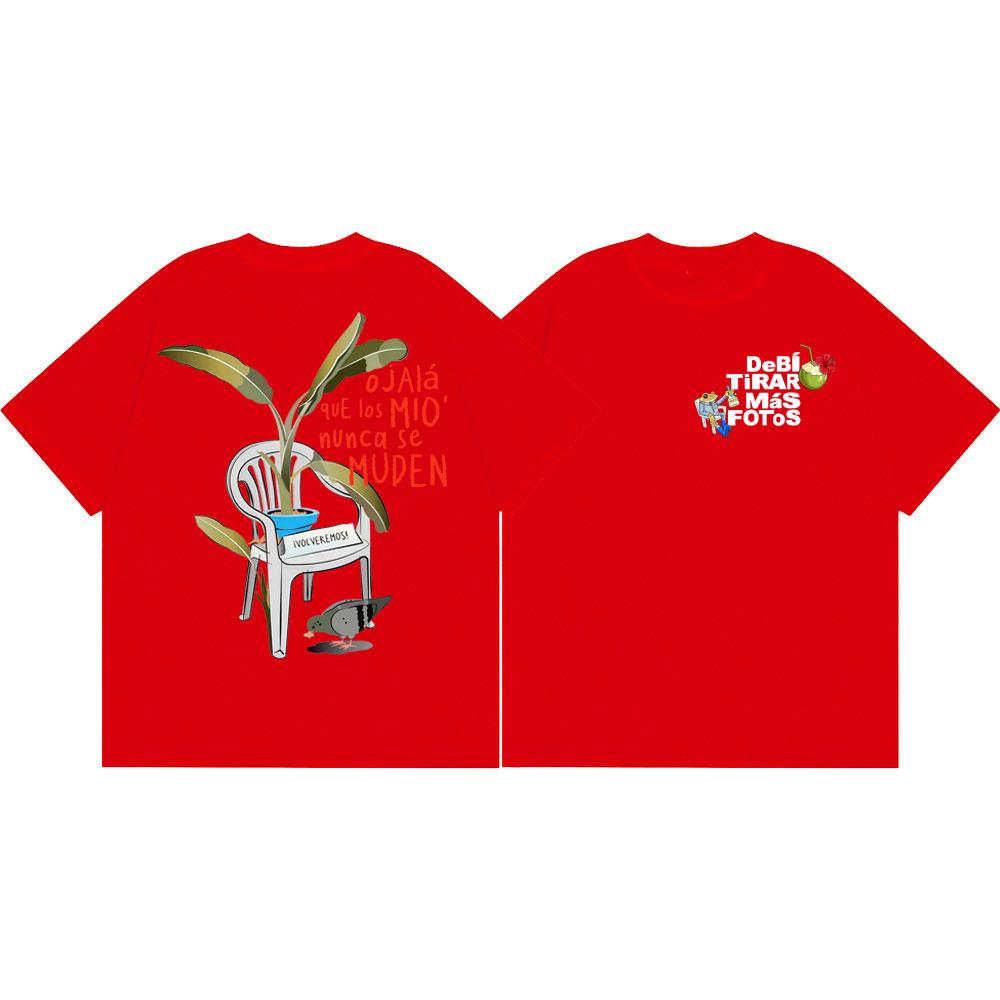 Rapper Bad Bunny Merch T-shirts Men Women High Street Fashion Trend Short Sleeve T-shirt High Quality Cotton Oversized T Shirts