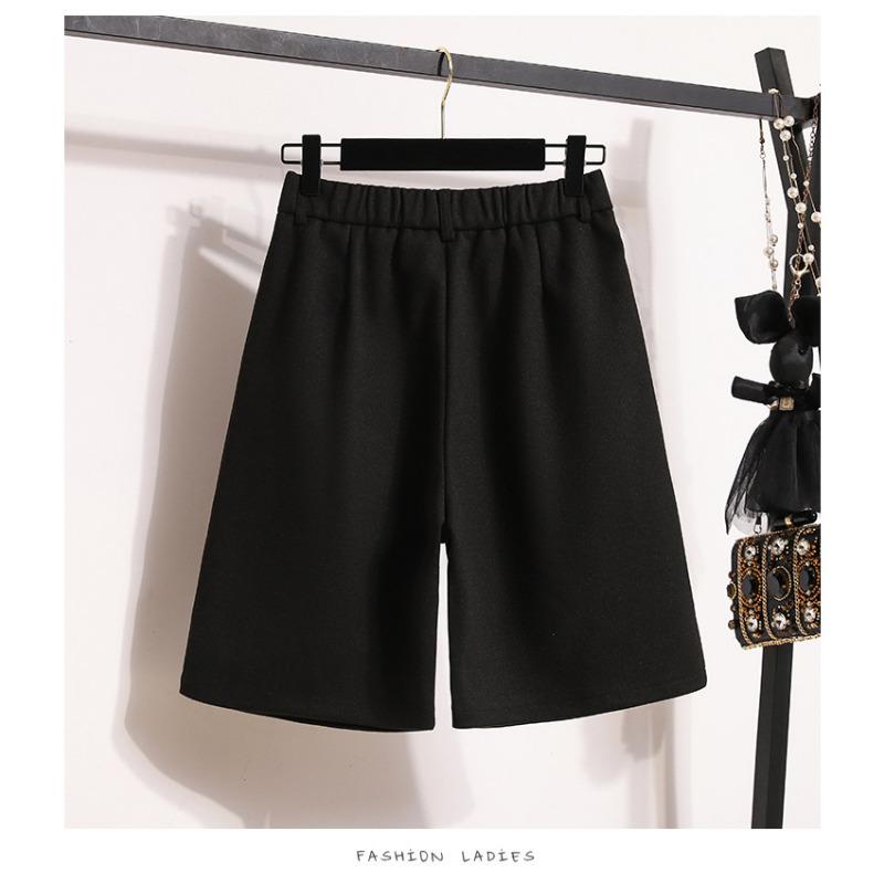 

Женские зимние шорты большого размера с широкими штанинами, женские, закрывающие живот и стройные, грушевидной формы, с высокой талией, универсальные повседневные брюки, сапоги и брюки 4XL