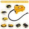 For Dewalt 18V 20V Battery Electric Air Pump Cordless Air Inflator Air Compressor with LED Light for Tire Pumping/Ball Inflation