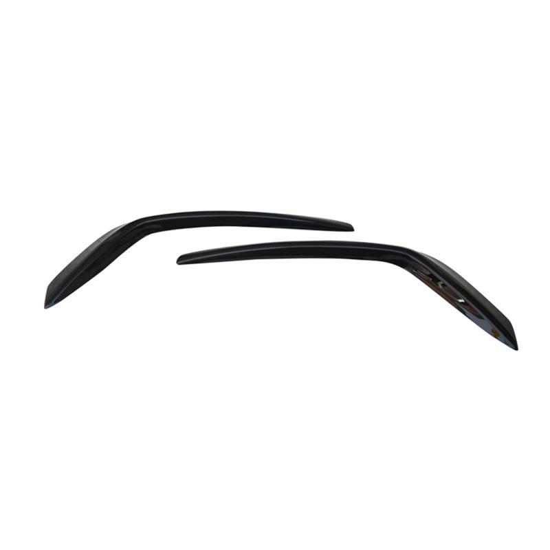 A16P-ABS Spoiler Kit Front Bumper Lip Wind Splitter Fog Light Eyebrows Gloss Black For Skoda 2016 2017 2018 Bright Black