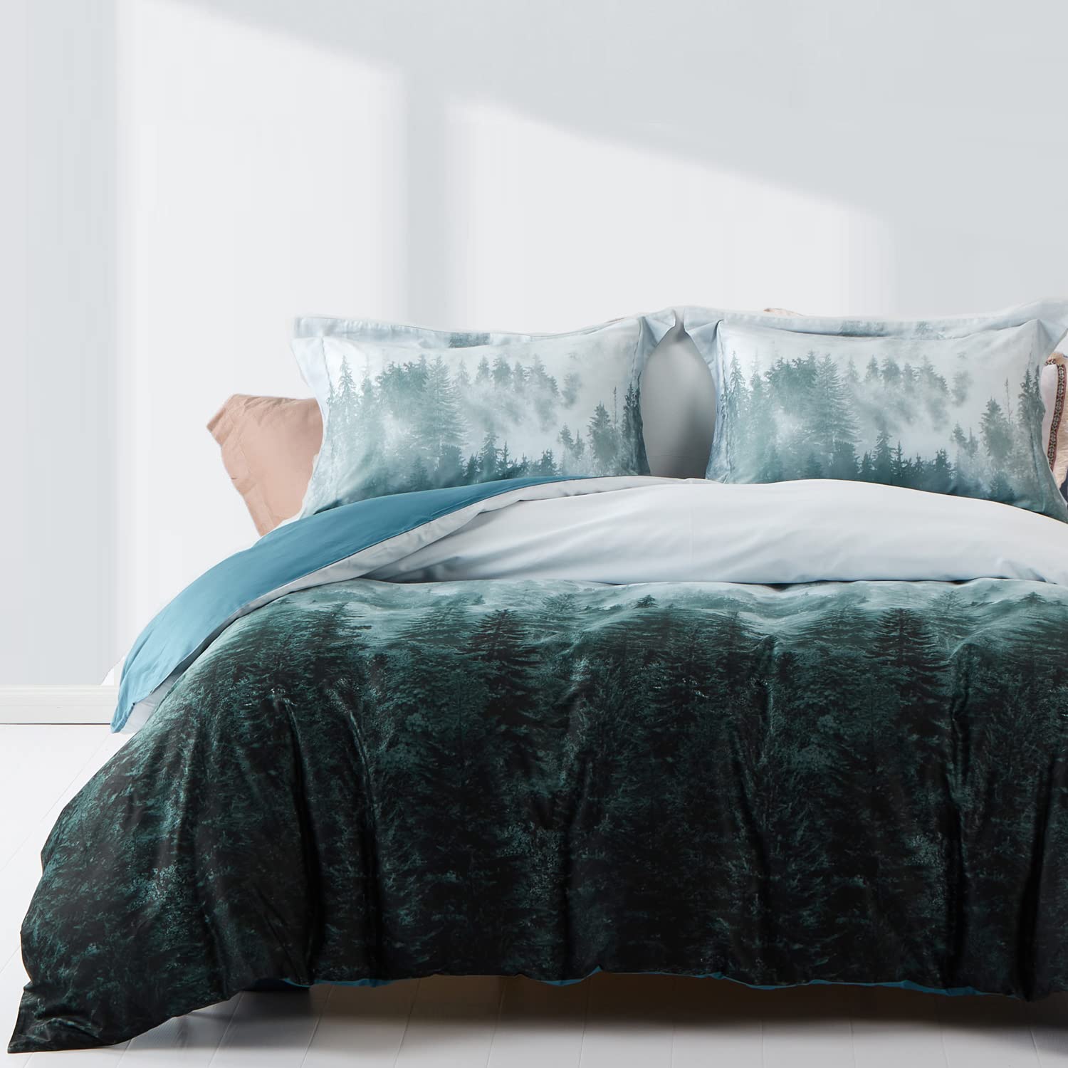 

МЯГКИЙ Комплект пододеяльника из египетского хлопка-сатина Пододеяльник Простыня на резинке и Две Удобные и этот комплект идеально подходит для тех, кто ищет хороший сон каждый 100%