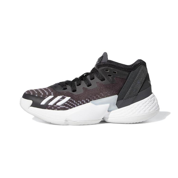 

New Adidas D.O.N. Issue #4 Abrasion Resistant Mid Top Children s Basketball Shoes Black White Children Aged 3 7 Years Old GW9014 28