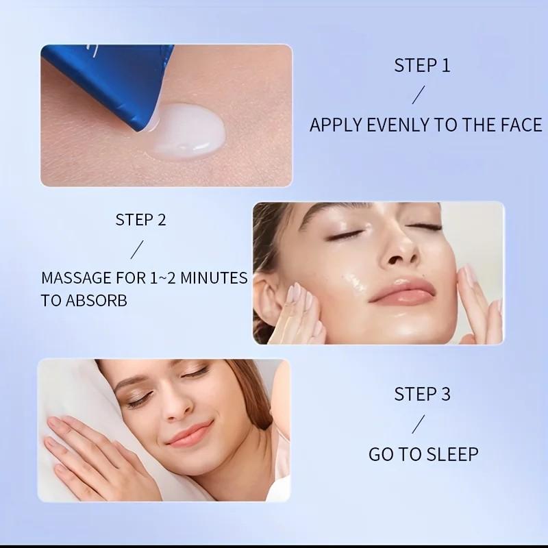 20 Stück Fullerene Gefriergetrocknetes Pulver Schlaf-Gesichtsmasken Anti-Falten Feuchtigkeitsspendend Anti-Aging Aufhellend Gesichtsmaske