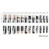 Black & White Manga Fake Nails Durable & Never Splitting Fake Nails for Adding Halloween Atmosphere