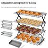 Collapsible Baking Cooling Rack Even Cooling Large Capacity Non-Stick Stand for Cakes Muffins Party Baking Use