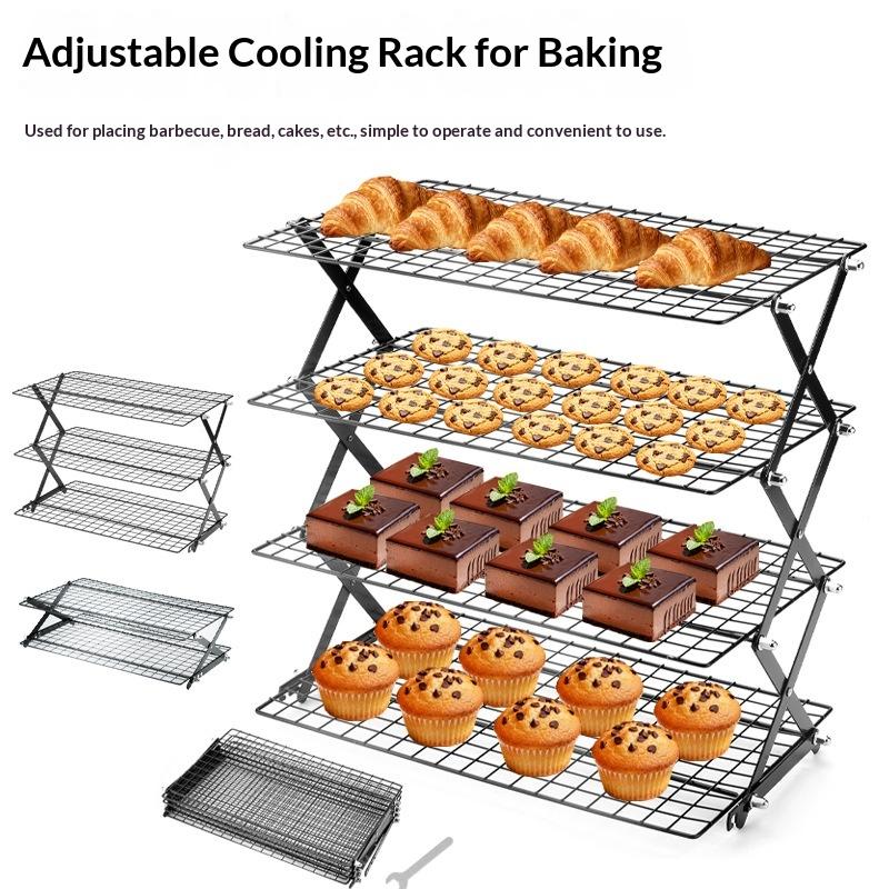 Collapsible Baking Cooling Rack Even Cooling Large Capacity Non-Stick Stand for Cakes Muffins Party Baking Use
