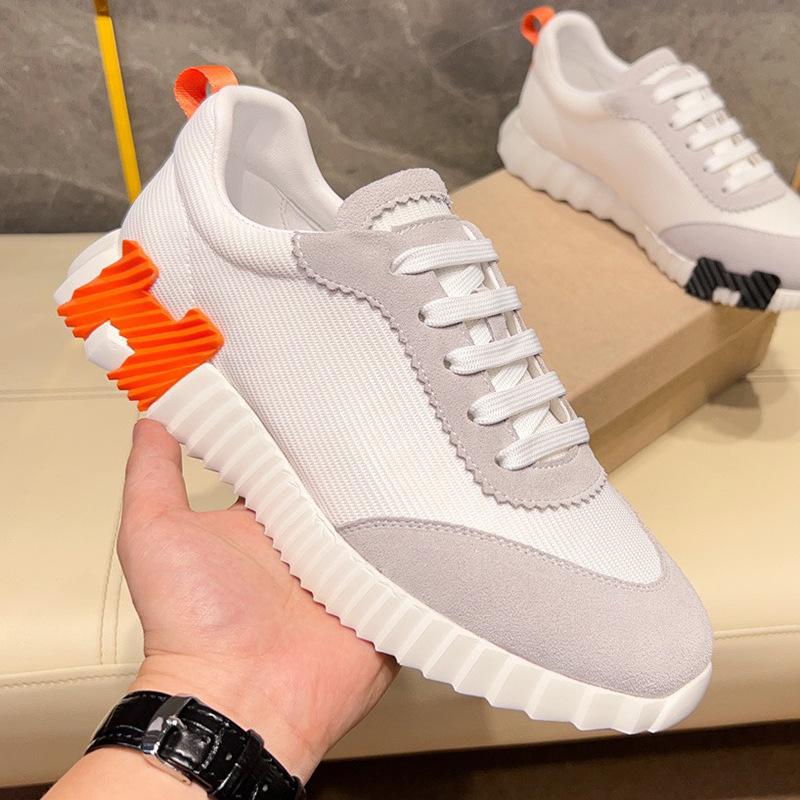 Outdoor Casual Shoes Men's Matte Leather Breathable Running Shoes Trendy Brand Light Luxury Fashion Contrasting Sports Shoes