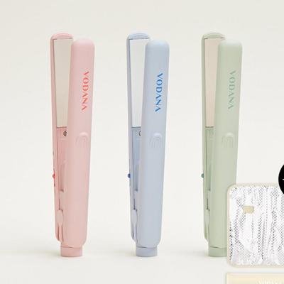 Taschen-Mini-Glätteisen - [KOREANISCHER HAARSTYLER] Tragbarer Keramik-Haarglätter mit Universalspannung & Reiseetui