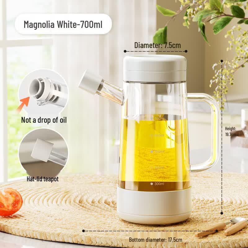 Oeny Glass Leak-Proof Oil Dispenser with Handle