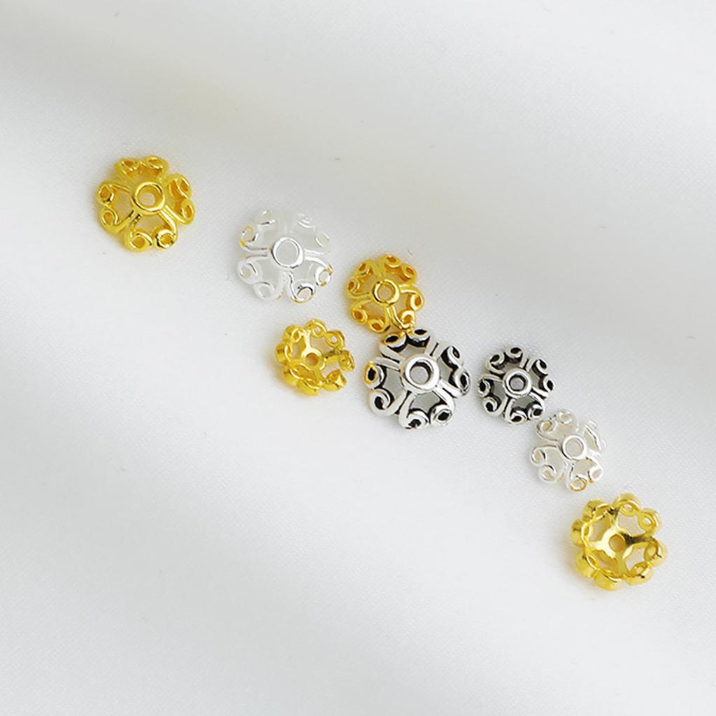 S925 Silver Plated Love Flower Four-Leaf Clover DIY Jewelry Accessories