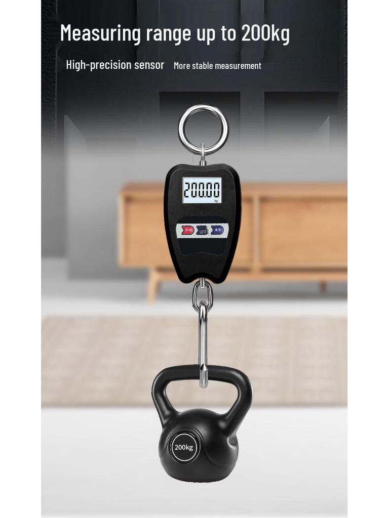 Portable Electronic Hanging Scale 200kg: Handheld Hook and Hoist Scale for Express Use
