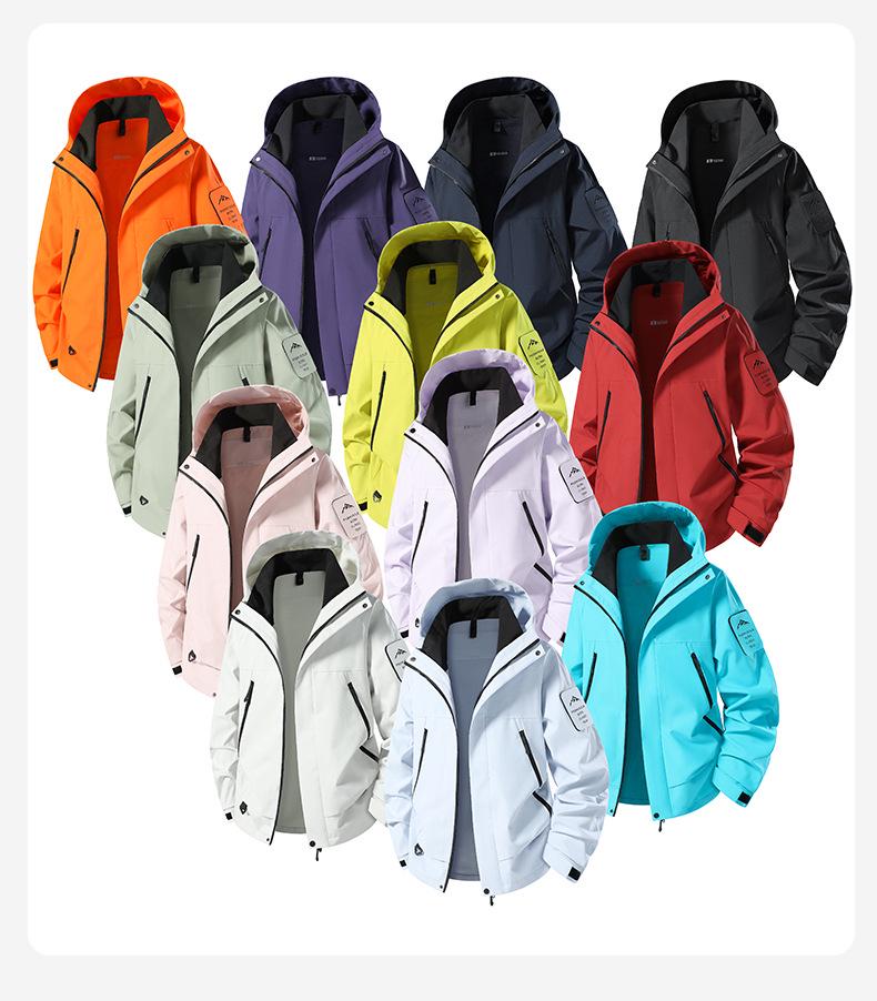Mountain Windproof Waterproof Hooded Jacket for Outdoor Hiking and Climbing - Unisex