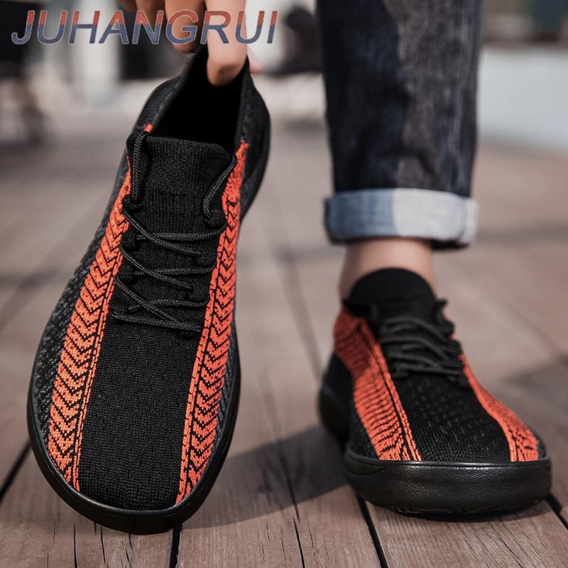 Men's Wide Shoes Large Size 48 Casual Shoes Men Knitted Sock Sneakers Mens Soft Lightweight Walking Shoe Outdoor Barefoot Shoe