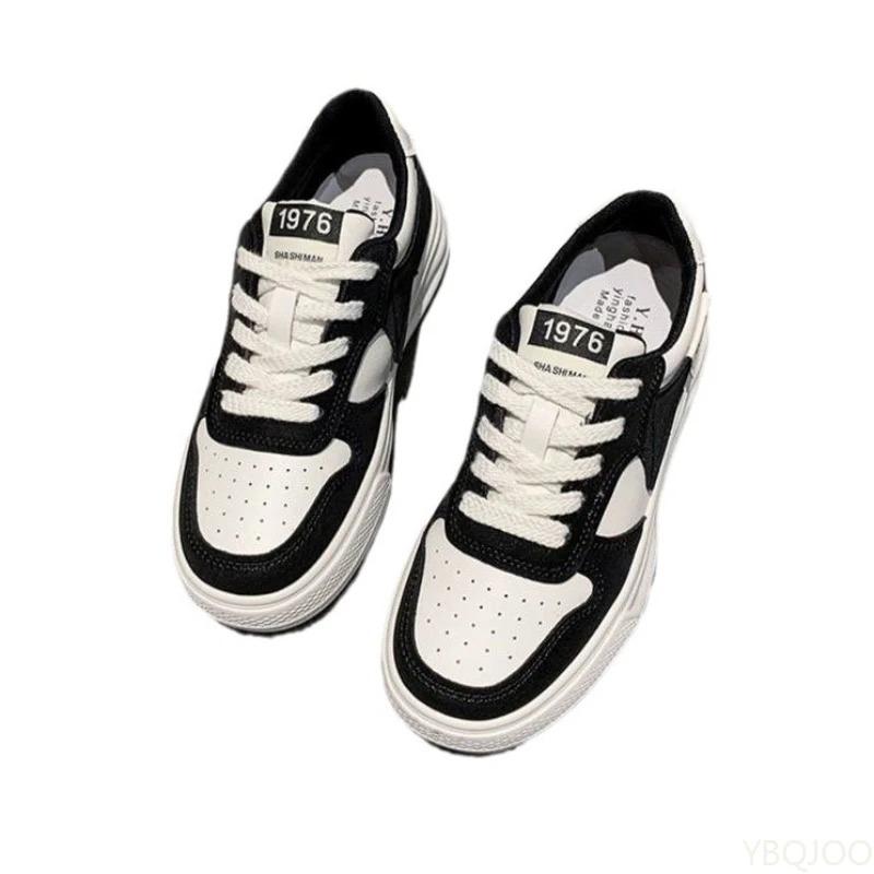 Women's Spring Autumn Thick Soled Casual Sports Shoes Students Simple Comfortable Versatile Shoes