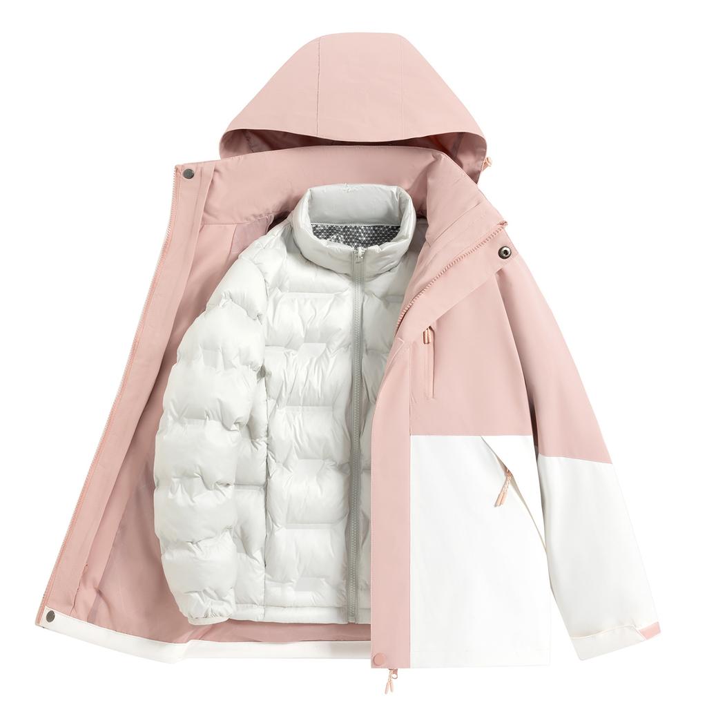 The latest popular down liner jacket autumn and winter men's and women's detachable ski clothing outdoor windproof jacket 90 down