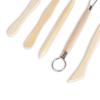 5-Piece Pottery & Polymer Clay Sculpting Tool Set with Wooden Knife
