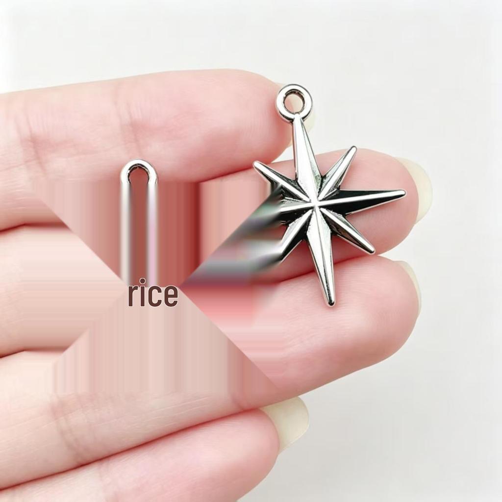 Cross and Star Hollow Alloy Jewelry Charms for Necklaces, Earrings, and Bracelets