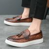 Trend 2025 New Luxury Men Slip On Tassels Loafter Leisure Leather Mens Shoes Man Male Comfortable Sneakers Shoes for Men