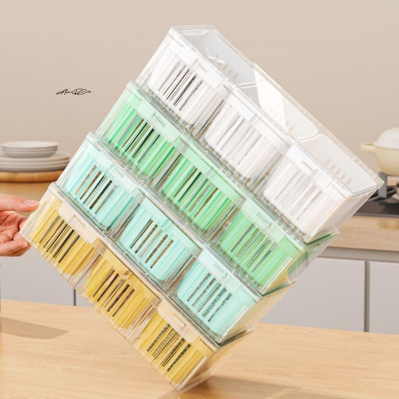 3-Grids Fridge Storage Boxes Set Garlic Onion Pepper Organizer Sealed Containers Vegetable Fruit Drain Crisper for Kitchen