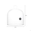 Borosilicate Glass Cloche with Hole Heat-Resistant Smoke-Infusing Dome