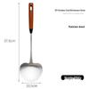 Thickened 304 Stainless Steel Cookware Set: Anti-Scald Handle Spatula, Soup Ladle, Slotted Spoon, and Frying Pan.