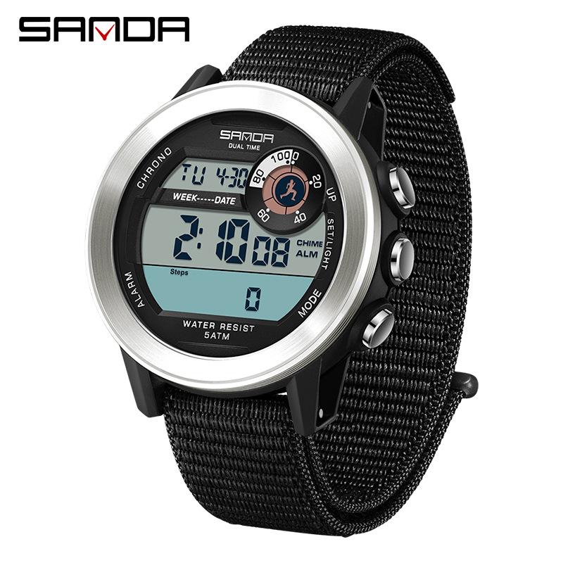 Reloj Deportivo Impermeable Unisex Sanda con Podómetro, 2 Alarmas y Rastreador de Calorías