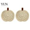 Easy to Clean Table Mats Handmade Crochet Pumpkin Coasters, Soft Polyester Coffee Mats, Cushion Autumn Themed Farmhouse Dining Accessories for Kitchen