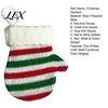 Decorative Keychain Accessory Mini Knitted Christmas Mitten Ornaments, Xmas Glove Hanging Decor, Festive Tableware Flatware Bag Charm Holders,