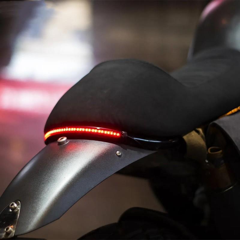 

Мотоцикл красный желтый обесцвечивание светодиодный скремблер тормозной задний фонарь указатель поворота номерной знак для Bobber Cafe