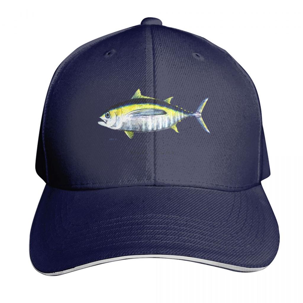 Bigeye Tuna Watercolor Illustration Fish Sushi Sashimi Baseball Cap Unisex Women Casual Summer Sport Sun Cap