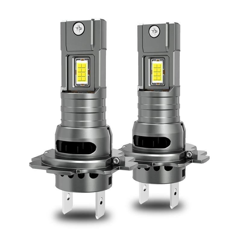 New H7 LED Headlight 30000LM 7035 CSP Chips 1:1 MINI Size Plug and Play Auto Lamp 6000K Wireless Turbo Fog Light With Fan 2025