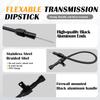 HAHAHA -TH350/TH400 Dipstick Turbo 350/400 Firewall Mounted Flex Transmission Oil Dipstick Compatible With GM/Chevy (Black)