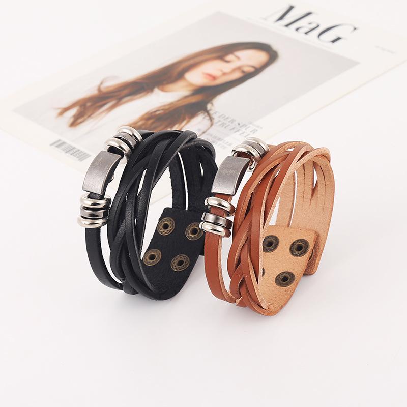 Hot Selling Genuine Leather Woven Cowhide Bracelet
